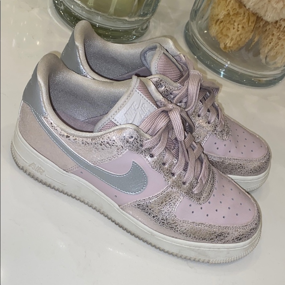 Nike Air Force Ones Pink textured shoes